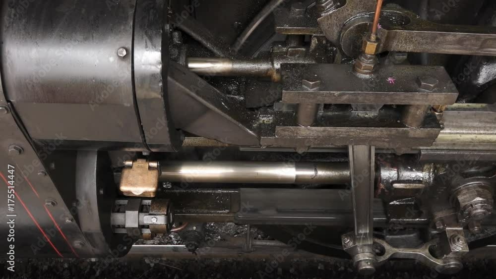 Detail of a team Train Mechanism with pistons and rods. Detail of a team Train Mechanism with pistons and rods.