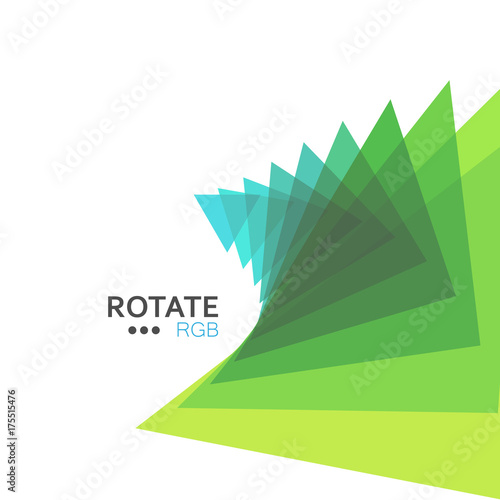 Set triangle rotate design element / Vector illustration