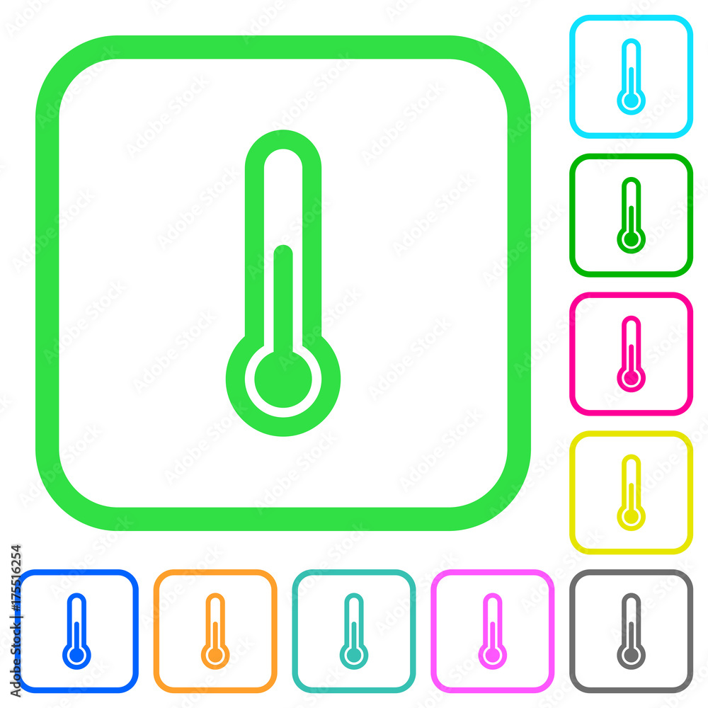 Thermometer vivid colored flat icons icons Thermometer vivid colored flat icons icons