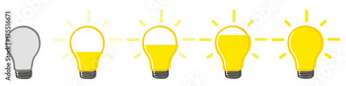 Lampen Set von Aus bis An