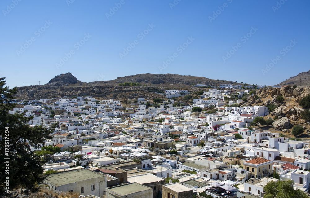 Lindos town view