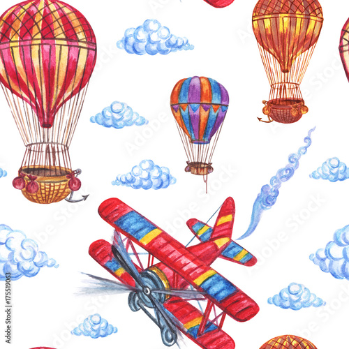 Plakat dzieci transport zbiory niebo balon