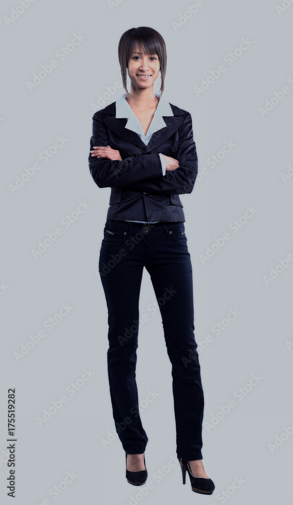 Smiling business woman. Isolated over white background Smiling business woman. Isolated over white background