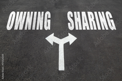 Owning vs sharing choice concept