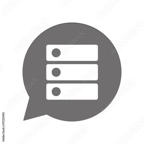 Graue Sprechblase rund - Ordner - Organisation