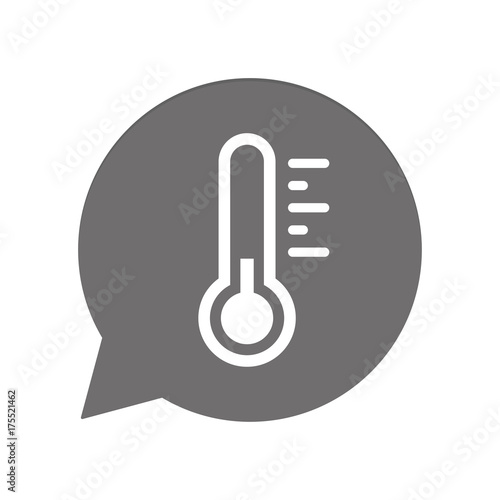 Graue Sprechblase rund - Temperatur