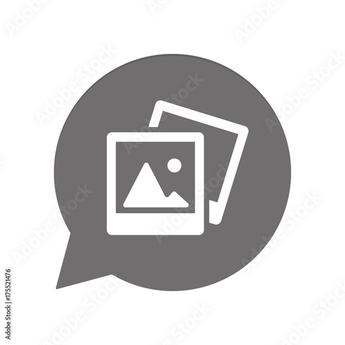 Graue Sprechblase rund - Bildergalerie