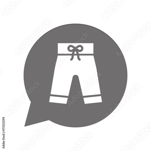 Graue Sprechblase rund - Badehose