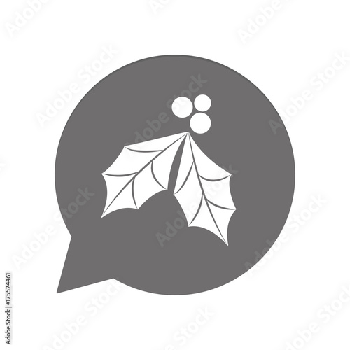 Graue Sprechblase rund - Mistelzweig