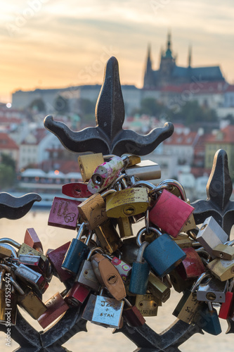 Photography Love padlocks in Prague