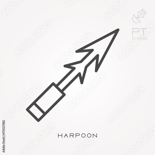 Line icon harpoon