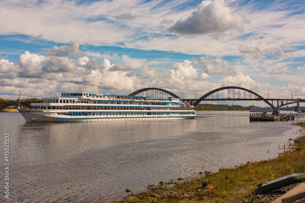Fototapeta premium Passenger ship on the Volga