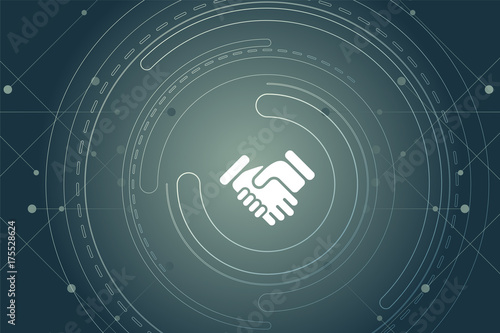 modernes Wallpaper mit Handschlag