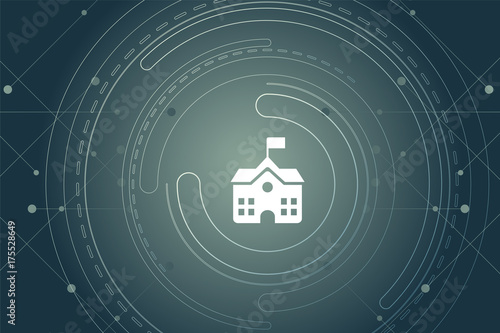 modernes Wallpaper mit Rathaus