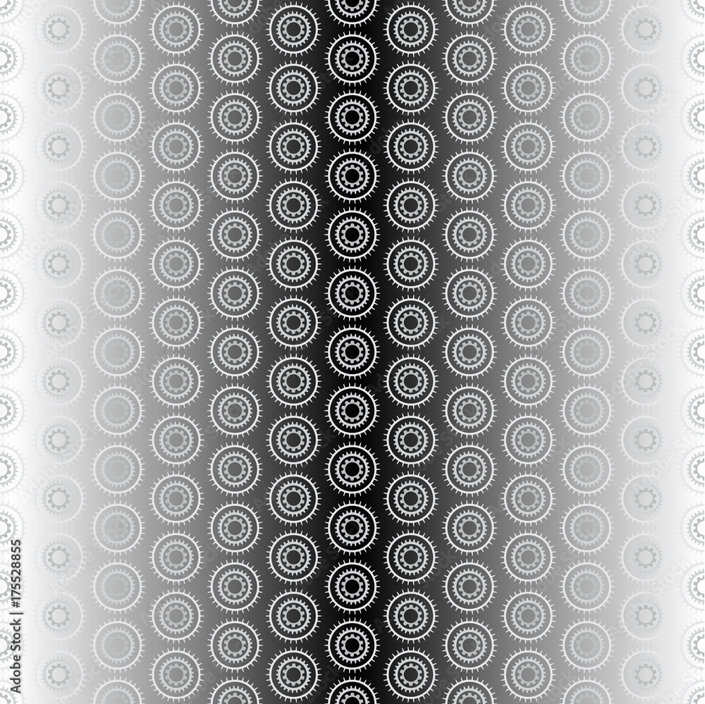 Vector seamless pattern with design gears for background 