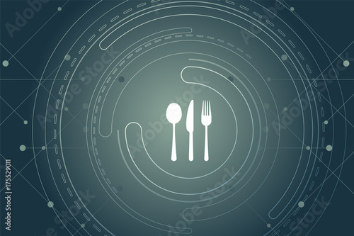 modernes Wallpaper mit Besteck - Restaurant