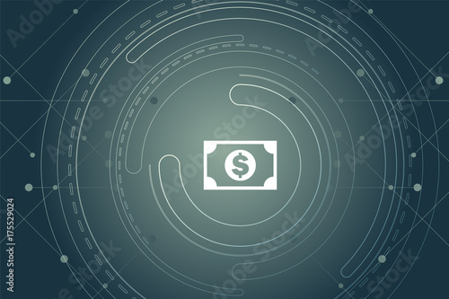 modernes Wallpaper mit Geldschein - Dollar