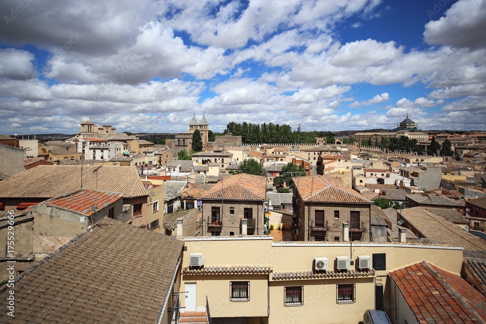 Panorama of Toledo with Gates of Bisagra, Spain