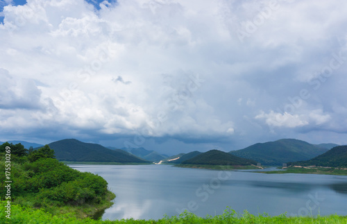 Beautiful landscape view Mae Kuang Dam at Luang Nuea, Doi Saket District, Chiang Mai ,Thailand