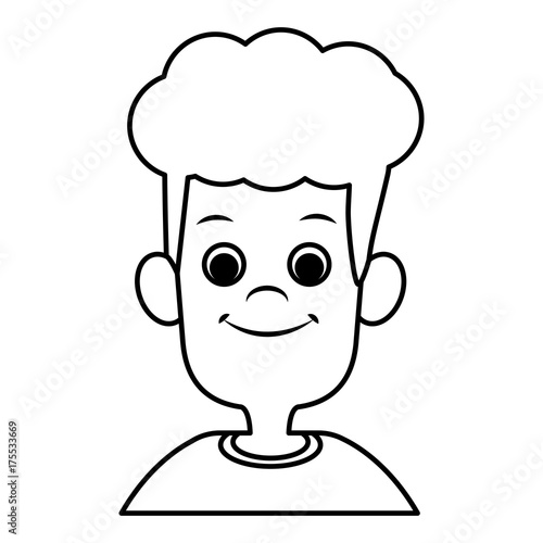 Cute boy cartoon icon vector illustration graphic design