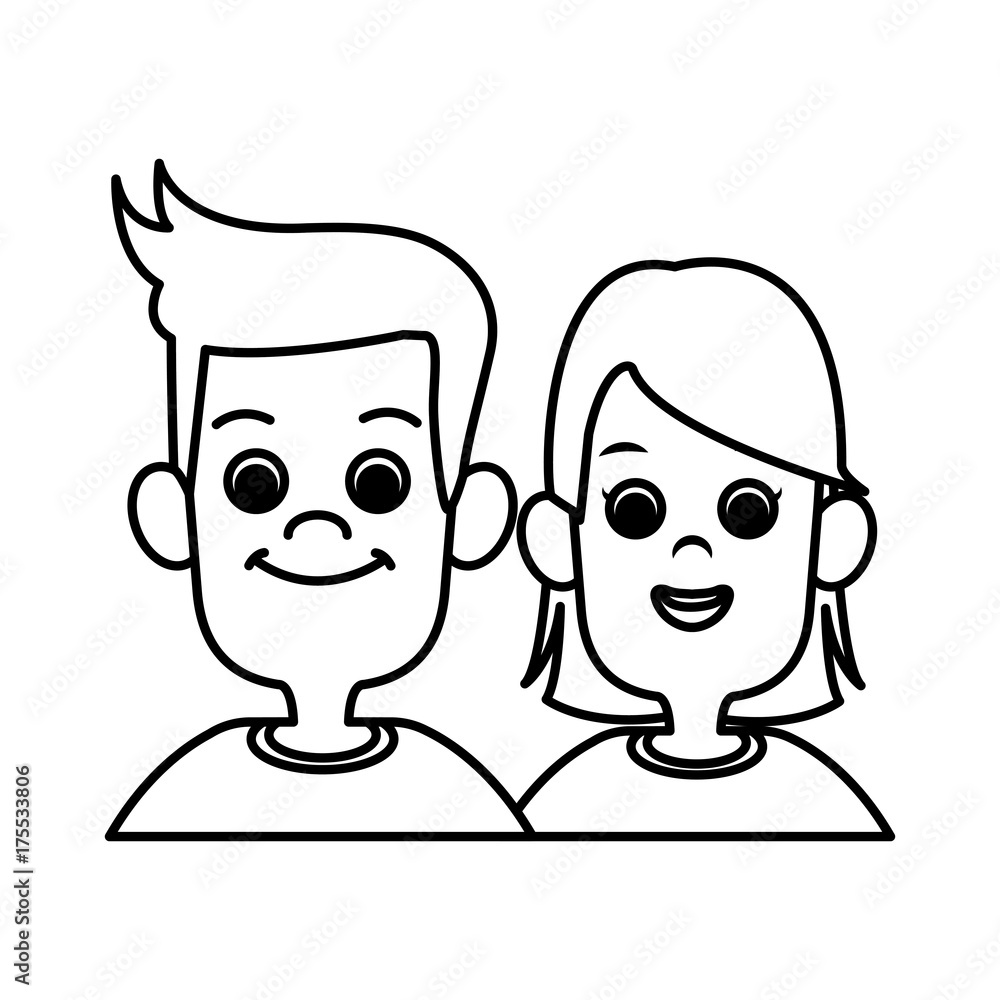 Kids friends cartoon icon vector illustration graphic design Kids friends cartoon icon vector illustration graphic design