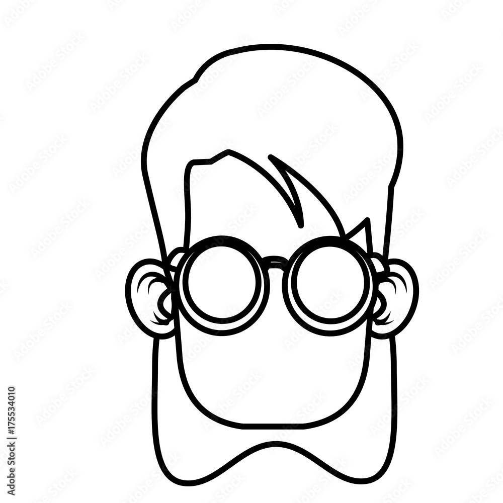 Cute girl with glasses cartoon icon vector illustration graphic design Cute girl with glasses cartoon icon vector illustration graphic design