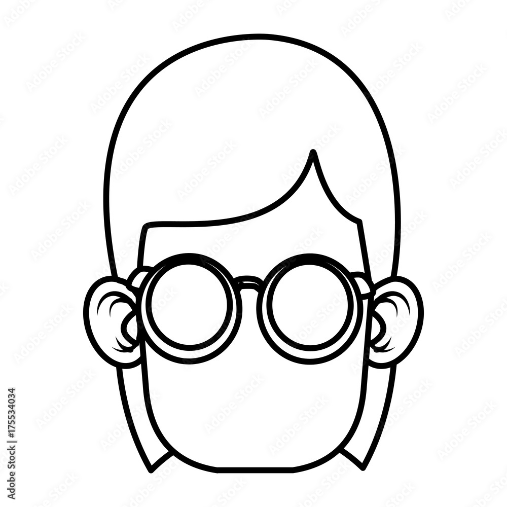 Cute girl with glasses cartoon icon vector illustration graphic design Cute girl with glasses cartoon icon vector illustration graphic design