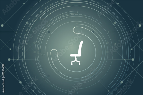 modernes Wallpaper mit Drehstuhl