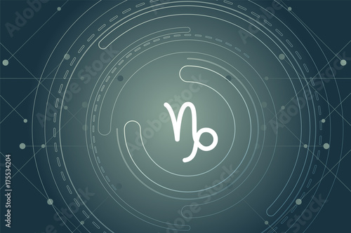 modernes Wallpaper mit Sternzeichen - Steinbock