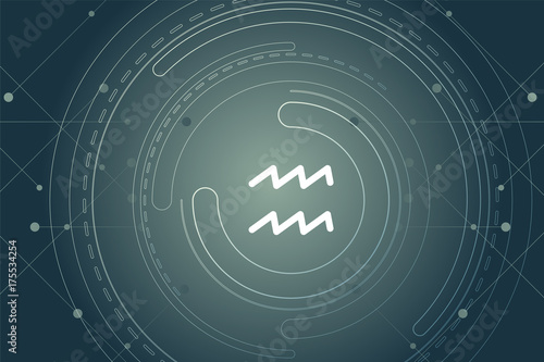 modernes Wallpaper mit Sternzeichen - Wassermann