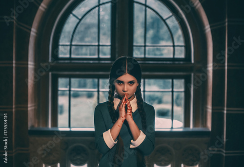 Photography Angry girl student after the exam with bloody hands