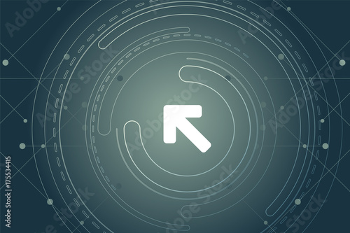 modernes Wallpaper mit Pfeil oben links