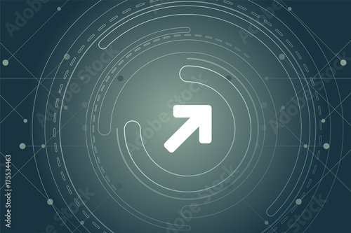 modernes Wallpaper mit Pfeil oben rechts