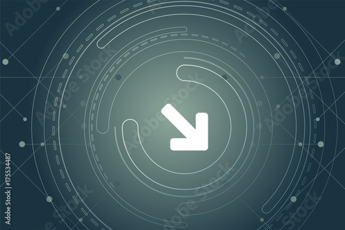 modernes Wallpaper mit Pfeil unten rechts