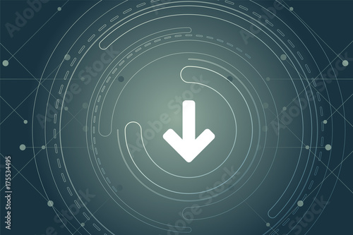 modernes Wallpaper mit Pfeil unten