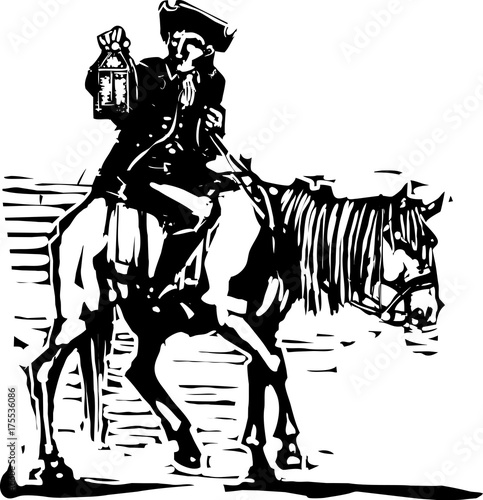 Colonial Horseman with Lamp