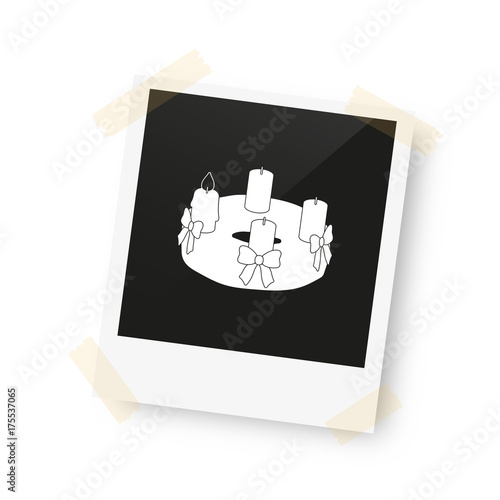 eingeklebtes Foto - Erster Advent