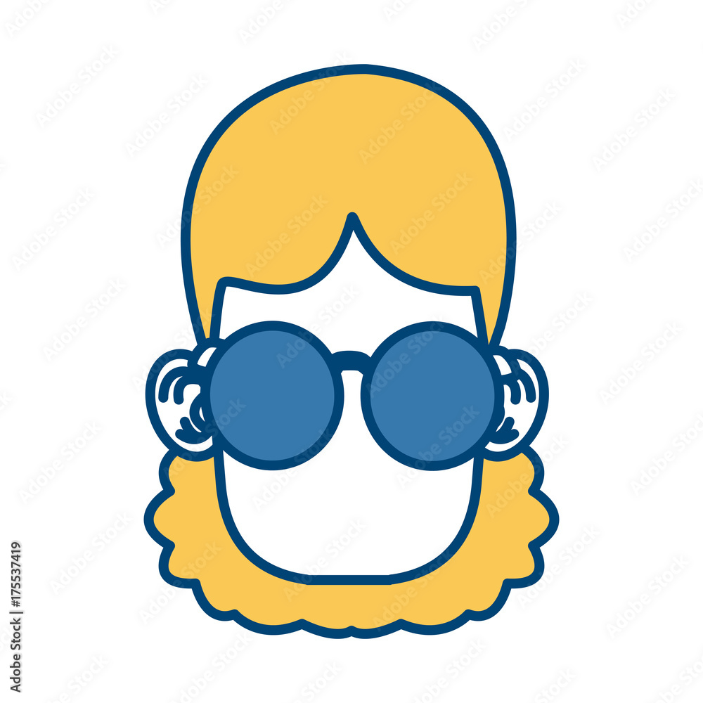 Cute girl with glasses cartoon icon vector illustration graphic design Cute girl with glasses cartoon icon vector illustration graphic design