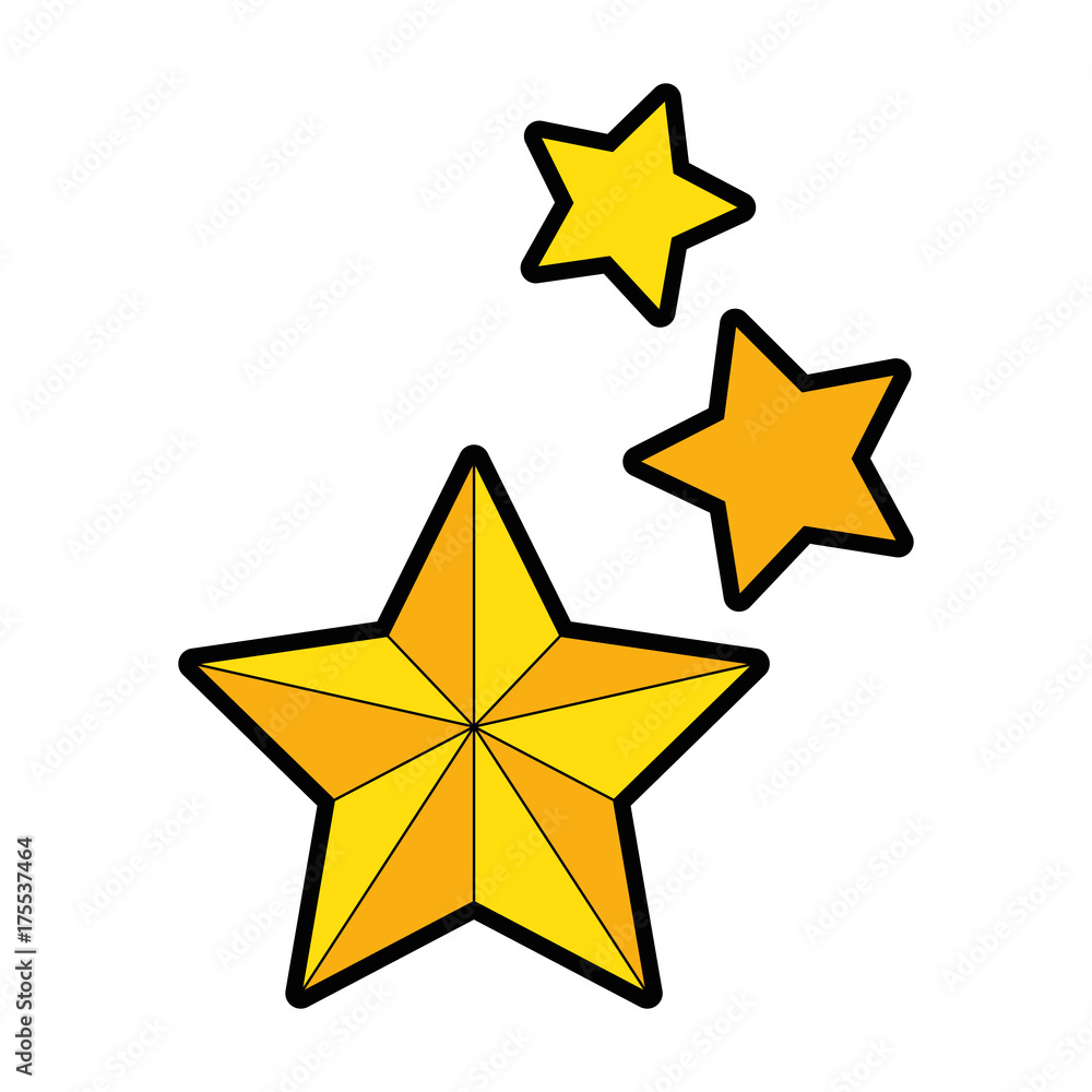 Obraz premium decorative stars isolated icon