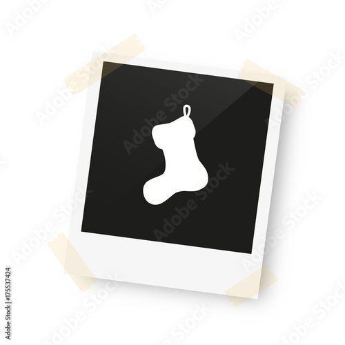 eingeklebtes Foto - Socke