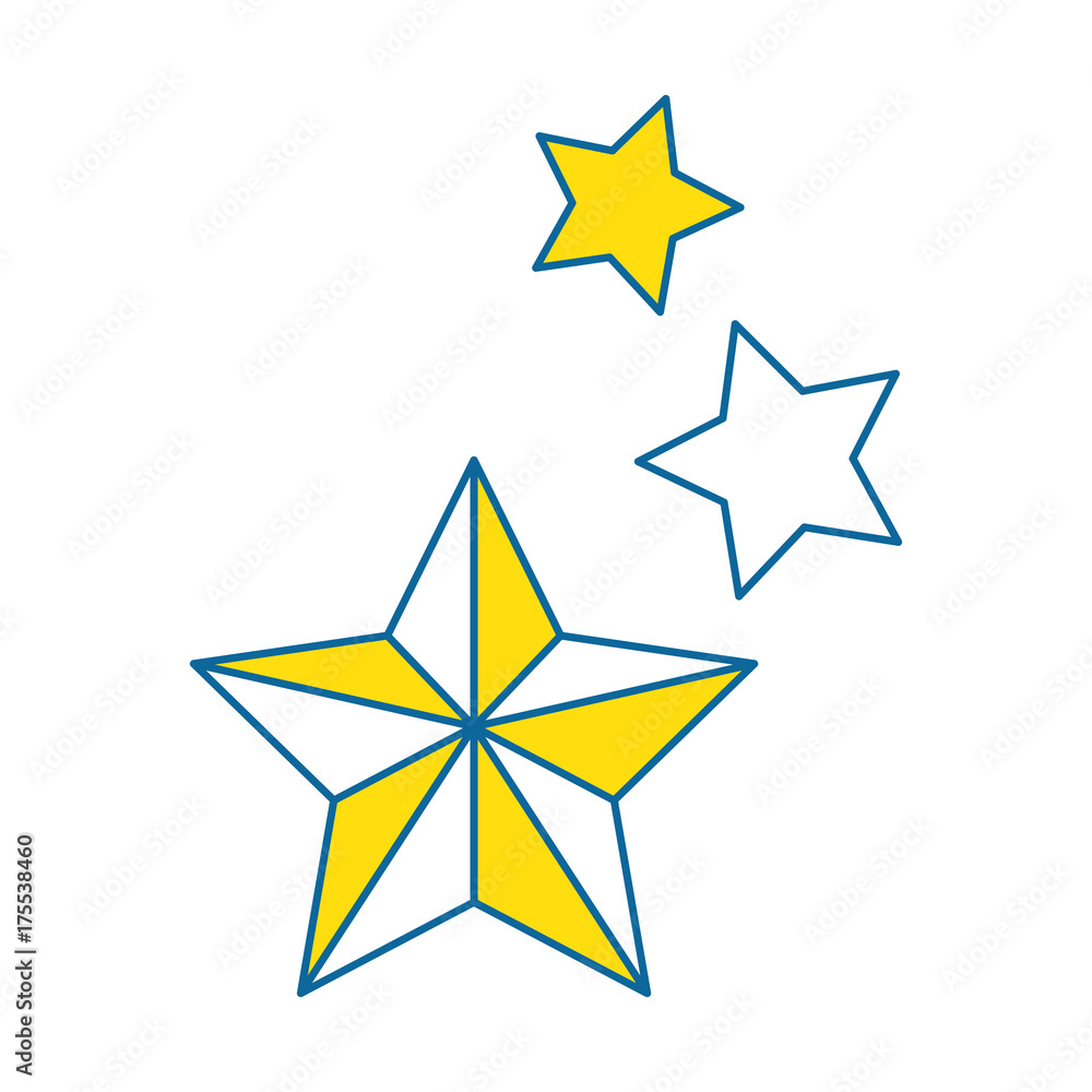 decorative stars isolated icon