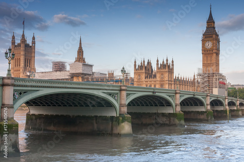 Westminster bridge, Big Ben in the morning