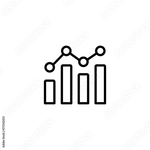 business analystic infographic diagram line black icon