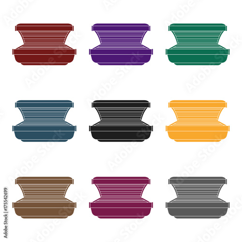 Tanning bed icon in black style isolated on white background. Skin care symbol stock vector illustration.