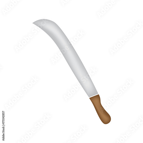machete or butcher knife icon- vector illustration
