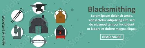 Blacksmithing banner horizontal concept