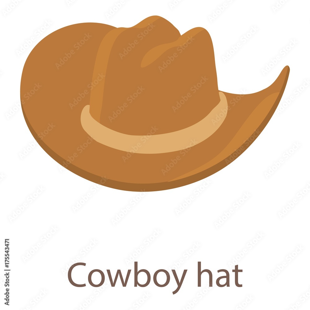 Cowboy hat icon, isometric 3d style Cowboy hat icon, isometric 3d style