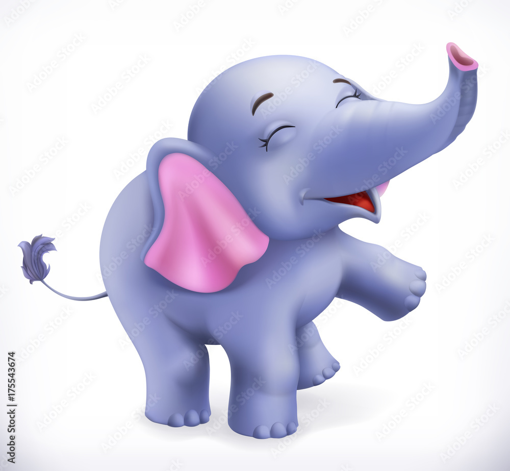 Cute sales elephant cartoon