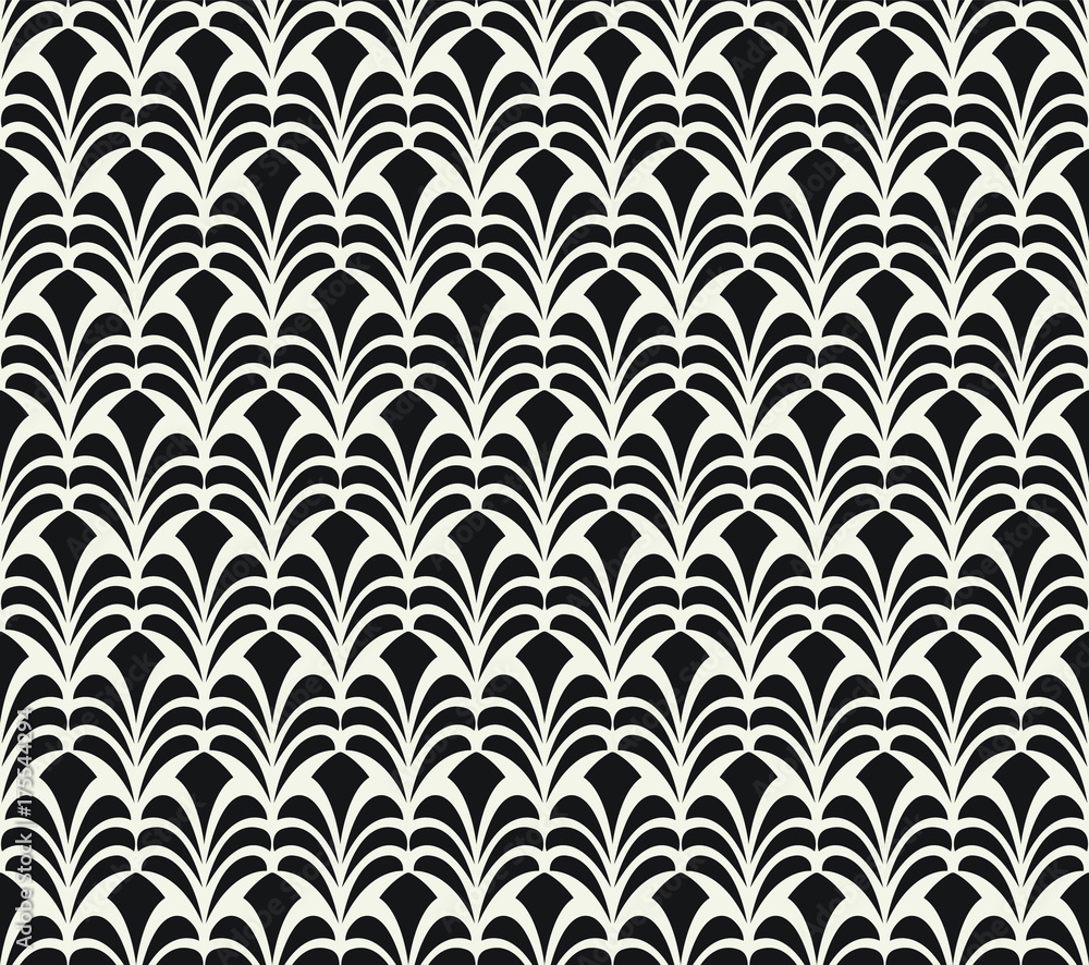Vector Floral Art Nouveau Seamless Pattern Vector Floral Art Nouveau Seamless Pattern