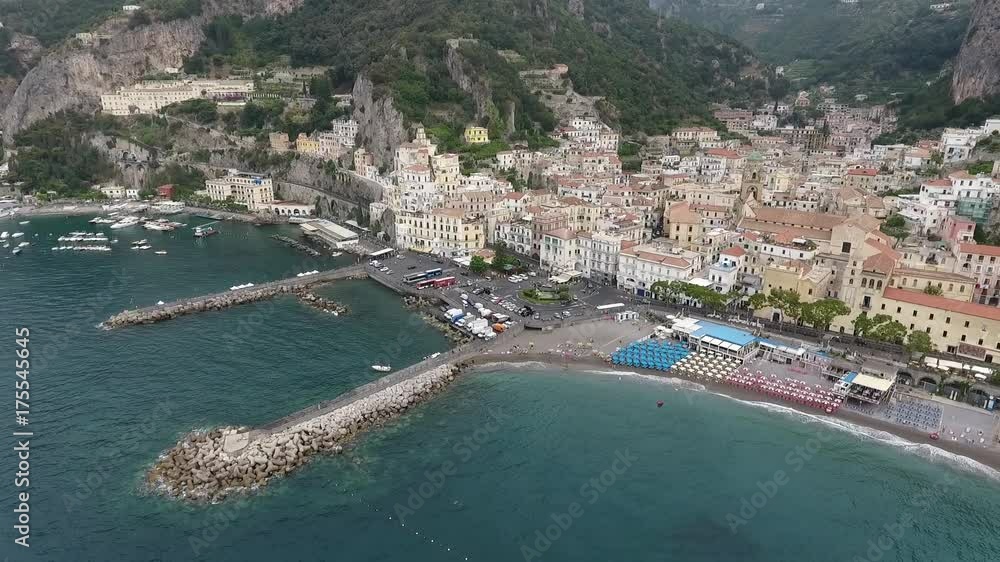 VIP vacation with yachts and the ocean. View from above VIP vacation with yachts and the ocean. View from above